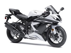 White on Black Kawasaki ZX636 Fairing