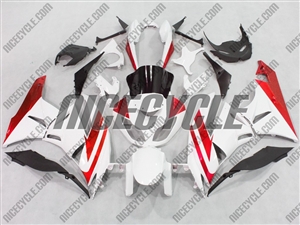 Kawasaki ZX6R White/Red Fairings