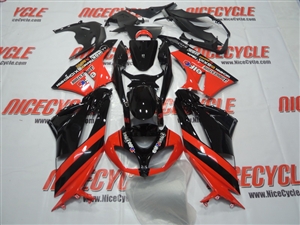 Red/Black Kawasaki ZX6R Fairings