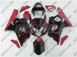 Black/Red Accents Suzuki GSX-R 600 750 Fairings