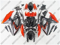 Suzuki GSX-R 600 750 Black/Red Motorcycle Fairings