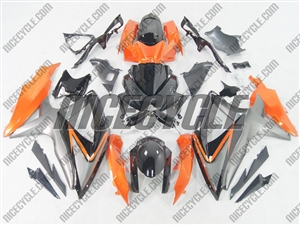 Suzuki GSX-R 600 750 Orange/Metallic Silver Motorcycle Fairings