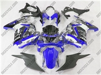 Ninja 250R White/Blue Monster Style Fairings