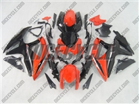 Suzuki GSX-R 600 750 Black/Red Accents Motorcycle Fairings