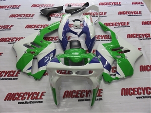 Kawasaki ZX-9R White/Purple/Green Fairings