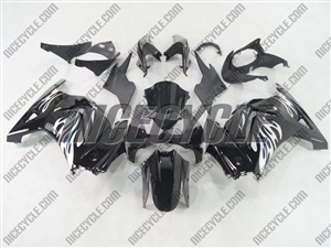 Black Tribal White Ninja 250R Fairings