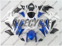 Suzuki GSX-R 600 750 White/Blue OEM Style Fairings