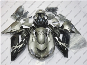 Titanium/Black Kawasaki ZX14R Fairings