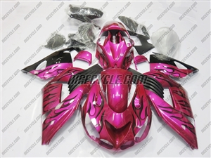 Sparkle Pink/Black Kawasaki ZX14R Fairings