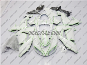 Kawasaki ZX10R Green Outlined Fairings