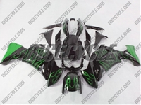 Kawasaki Ninja 650R Green Flame Fairings