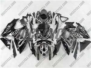 Suzuki GSX-R 600 750 White Fire Motorcycle Fairings