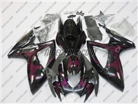 Black/Purple Tribal Suzuki GSX-R 600 750 Fairings