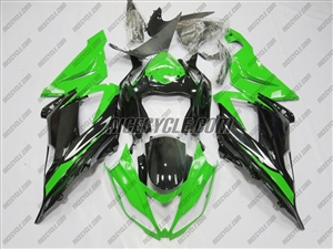 Kawasaki ZX636 OEM Style Green/Black Fairing