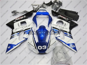 Yamaha YZF-R6 White/Blue Alpinestars Fairings