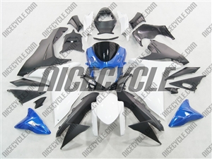 Suzuki GSX-R 600 750 White/Blue OEM Style Fairings