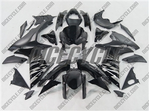 Suzuki GSX-R 600 750 Black/Silver Accents Fairings