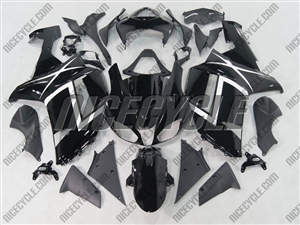 Kawasaki ZX6R Gloss Black Design Fairings