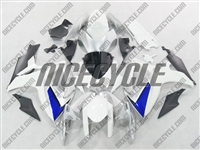 White/Blue Accent Suzuki GSX-R 600 750 Fairings