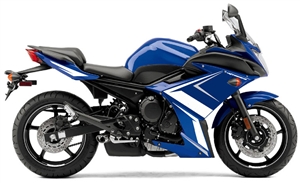 Yamaha FZ6R Blue/White Fairings