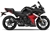 Yamaha FZ6R Black/Red Fairings