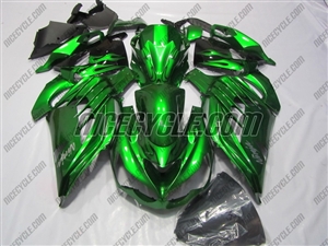 Kawasaki ZX14R Plasma Green Fairings