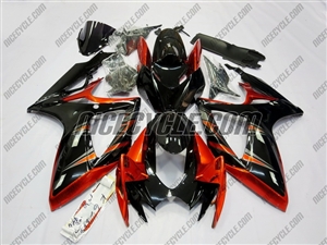 Burnt Orange/Black Suzuki GSX-R 600 750 Fairings