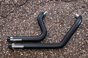 Harley Softail Black Maverick 4" Slip On Exhaust