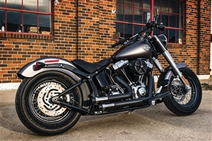 Harley Dyna Black Maverick 4" Slip On Exhaust