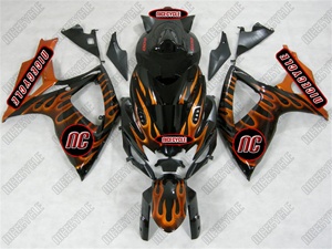 Orange Fire Suzuki GSX-R 600 750 Fairings