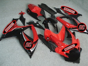 Black/Red OEM Style Suzuki GSX-R 600 750 Fairings