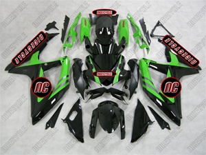 Suzuki GSX-R 600 750 Green/Black Fairings