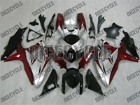 Suzuki GSX-R 600 750 Burgundy Red/Silver Motorcycle Fairings