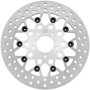 FLTRI Road Glide Front Floating Mesh Silver Rotor