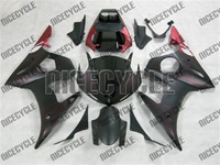 Yamaha YZF-R6 Matte Black Flame Fairings