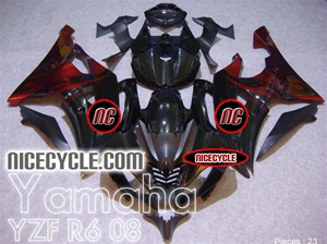 Yamaha YZF-R6 Flamed Fairings