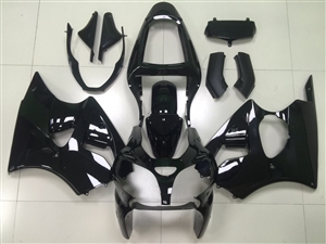 Motorcycle Fairings Kit - 2000-2002 Kawasaki ZX6R  Gloss Black Fairings | #72203