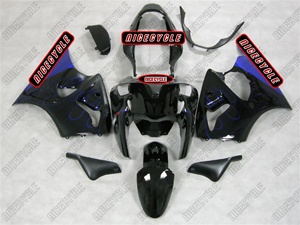 Kawasaki ZX6R Purple Flame Fairings