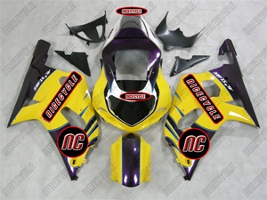 Purple/Yellow Suzuki GSX-R 600 750 Fairings