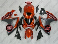 Matte Black/Orange Suzuki GSX-R 600 750 Fairings