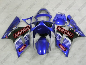 Kawasaki ZX6R Plasma Blue Race Fairings