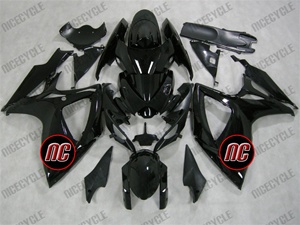 Suzuki GSX-R 600 750 Gloss Black Fairings