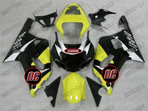 Yellow/Black Suzuki GSX-R 600 750 Fairings