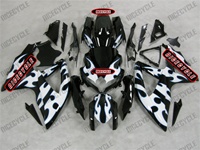 Suzuki GSXR 600 750 White Tribal Fairings