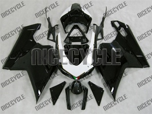 Black Ducati 1198 1098 848 Evo Fairings