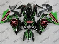 Suzuki GSX-R 1000 Green Flame Fairings