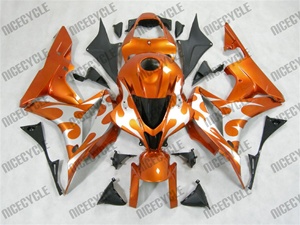 Honda CBR600RR Metallic Orange Tribal Fairings