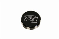 Billet Yamaha R1 Master Cylinder Reserve Cap "Engraved" and Anodized Black (product code# A2979AB)