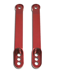 ZX14 (06-Present) Stock, 2" & 4" Drop LOWERING LINKS BILLET ALUMINUM WITH LRC - ANODIZED RED (product code #A3056ARLRC)