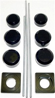 Anodized Black Billet Axle Dress-Up Kit for Suzuki GSXR 600/750 (06-07)/1000 (05-08) (product code# A3088AB)